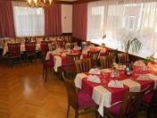 Sala da pranzo dell’albergo a Lagundo presso Merano